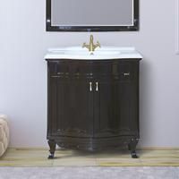 Тумба с раковиной Misty Дайна 85 черная эмаль