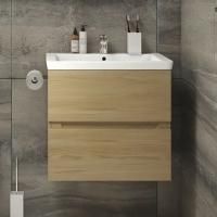 Тумба с раковиной Art&Max Techno 70 подвесная, дуб мадейра янтарь