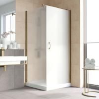Душевой уголок Vegas Glass EP-Fis LUX 80*90 05 10 R профиль бронза, стекло сатин
