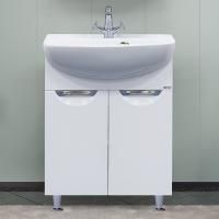 Тумба с раковиной Misty Ева 55 прямая, белая