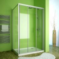 Душевой уголок GuteWetter Practic Rectan GK-403 правая 95x70 см стекло бесцветное, профиль матовый хром