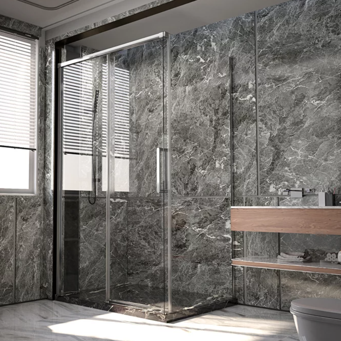 Душевой уголок Veconi Premium Trento PTC-SP-40CH 140x80, профиль хром