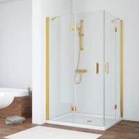 Душевой уголок Vegas Glass AFA-F TUR NOVO 120*110 09 crystalvision L профиль золото глянцевое, стекло crystalvision