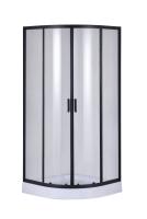 Душевой уголок Taliente TA-09091-1CB, профиль черный матовый, стекло прозрачное
