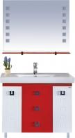 Мебель для ванной Misty Эллада 100 белая, красная