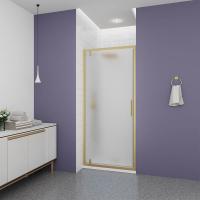 Душевая дверь в нишу Veconi Ottimo P30 G OP30G-90-07-C9, профиль золото брашированное, стекло матовое