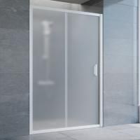 Душевая дверь в нишу Vegas Glass ZP 130 01 10 профиль белый, стекло сатин