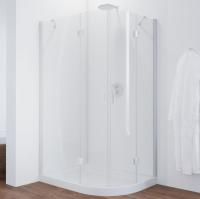 Душевой уголок Vegas Glass AFS-F 120*90 01 01 L профиль белый, стекло прозрачное