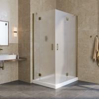 Душевой уголок Vegas Glass AFA-F LUX 120*100 05 10 R профиль бронза, стекло сатин