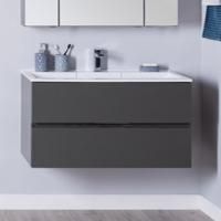 Тумба с раковиной Aquanet Алвита 100 серый антрацит