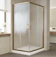 Душевой уголок Vegas Glass ZA-F 100*80 05 02 профиль бронза, стекло шиншилла