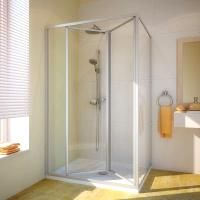 Душевой уголок GuteWetter Practic Rectan GK-404 левая 110x70 см стекло бесцветное, профиль матовый хром