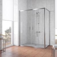 Душевой уголок Vegas Glass Z2P+ZPV TUR NOVO h1900 200*90 08 crystalvision профиль глянцевый хром, стекло crystalvision