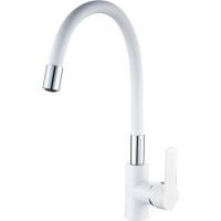 Смеситель для кухни Haiba HB70113-8 с гибким изливом белый/хром