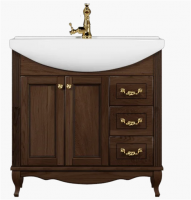 Тумба с раковиной ValenHouse Эллина 80 кальяри, фурнитура золото