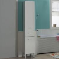 Пенал Aquanet Верона 35 R, c бельевой корзиной, белый