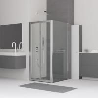 Душевой уголок RGW Classic CL-31-1 (875-925)х900х1850 профиль хром, стекло прозрачное