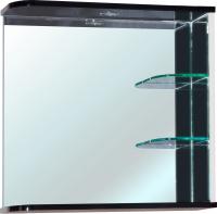 Зеркало Bellezza Рио 70 R, черно-белое, с подсветкой