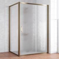 Душевой уголок Vegas Glass ZP+ZPV 130*100 05 02 профиль бронза, стекло шиншилла