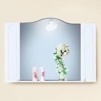 Зеркало-шкаф Бриклаер Лючия 120 белый глянцевый