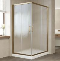 Душевой уголок Vegas Glass ZA-F 110*100 05 02 профиль бронза, стекло шиншилла