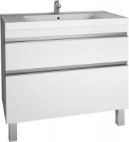 Тумба с раковиной Dreja Grace Plus 90 c опорами, белый глянец