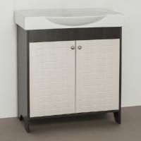 Тумба под раковину Style Line Кантри 76 венге, лен белый