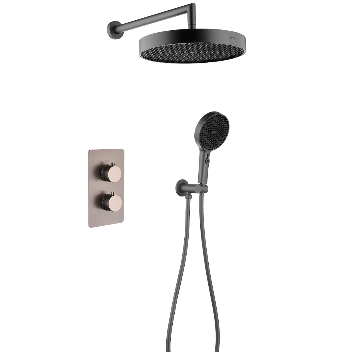 Душевой комплект для душа Boheme Cell графит, термостат