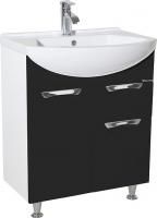 Тумба под раковину Bellezza Альфа 65 черная с ящиком