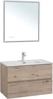 Мебель для ванной Aquanet Алвита new 80 подвесная, дуб веллингтон белый, с ящиками