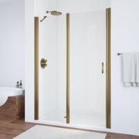 Душевая дверь в нишу Vegas Glass EP-F-1 145 05 01 L профиль бронза, стекло прозрачное