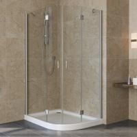 Душевой уголок Vegas Glass AFS-F Lux 120*80 07 01 L профиль матовый хром, стекло прозрачное