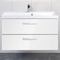 Тумба с раковиной BelBagno Aurora 90 bianco lucido