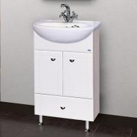 Тумба под раковину Misty Уют 50 с нижним ящиком белая