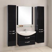 Мебель для ванной Aquaton Ария М 80 черный глянец