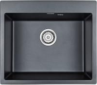 Мойка кухонная Paulmark Kante PM106052-BLM черный металлик