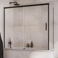 Шторка на ванну Radaway Idea Black PN DWJ+S 160 L x 70 R