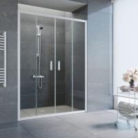 Душевая дверь в нишу Vegas Glass Z2P 150 01 01 профиль белый, стекло прозрачное