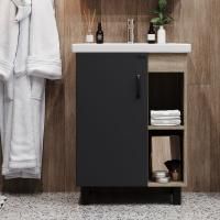 Тумба с раковиной Onika Тимбер 60.01 серая, дуб сонома