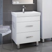 Тумба с раковиной Iddis Custo 70 напольная, белая