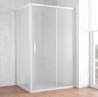 Душевой уголок Vegas Glass ZP+ZPV 130*70 01 10 профиль белый, стекло сатин