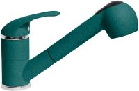 Смеситель для кухни AquaGranitEx C-4040 зеленый