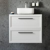 Тумба с раковиной Stworki Эстерсунд 75 белая матовая, монте тиберио