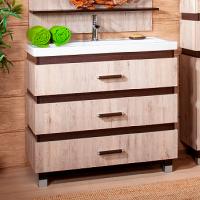 Тумба с раковиной Бриклаер Техас 100 дуб кантри, венге