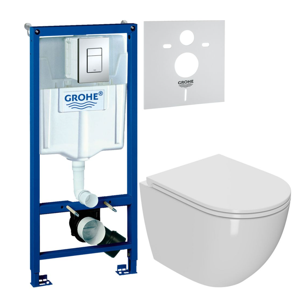 Комплект инсталяция Grohe Rapid SL 38772001 + унитаз Awe C111700WH с сидением