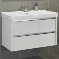 Тумба с раковиной Comforty Дублин 90 белый глянец