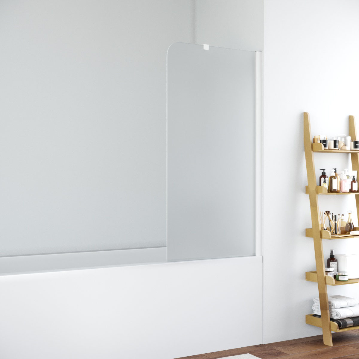 Шторка на ванну Vegas Glass EV NOVO ST 76 01 10 R, профиль белый, стекло сатин