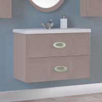 Тумба с раковиной Marka One Bonne 75П сappuccino