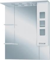 Зеркало-шкаф Misty Квадро 90 R белая эмаль, с подсветкой
