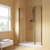 Душевая дверь в нишу Vegas Glass EP-2F LUX 170 05 crystalvision R профиль бронза, стекло crystalvision